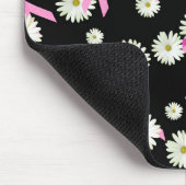 Borstkanker Awareness Ribbons and Daisies Muismat (Hoek)