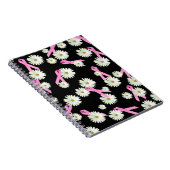 Borstkanker Awareness Ribbons and Daisies Notitieboek (Rechterzijde)