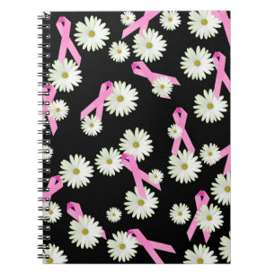 Borstkanker Awareness Ribbons and Daisies Notitieboek