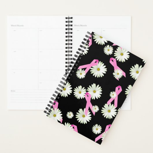 Borstkanker Awareness Ribbons and Daisies Planner (Display)