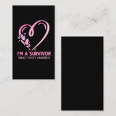 Borstkanker Awareness Survivor Cute Butterfly Visitekaartje (Voorkant / Achterkant)