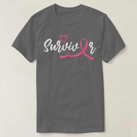 Borstkanker Awareness Survivor Pink Ribbon Cance T-shirt (Design voorkant)