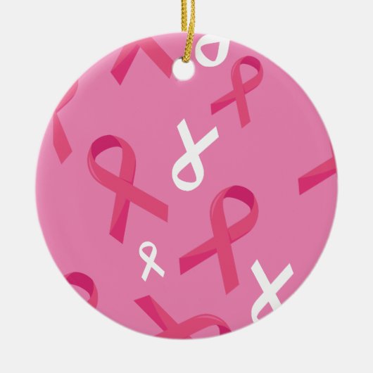 Borstkanker Awareness Survivor Pink Ribbon Keramisch Ornament (Voorkant)