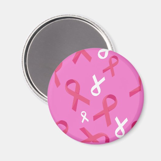 Borstkanker Awareness Survivor Pink Ribbon Magneet (Voorkant / Achterkant)