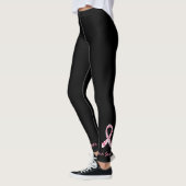 Borstkanker Awareness Survivor Pink Ribbon Zwart Leggings (Links)