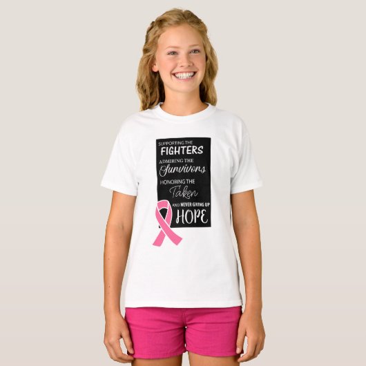 Borstkanker Awareness T Shirten T-shirt (Voorkant volledig)