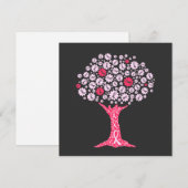 Borstkanker Awareness Tree Feestdagenkaart (Voorkant / Achterkant)