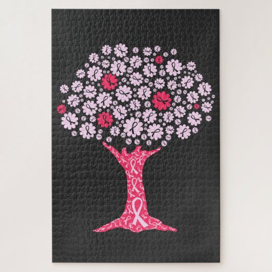 Borstkanker Awareness Tree Legpuzzel (Verticaal)