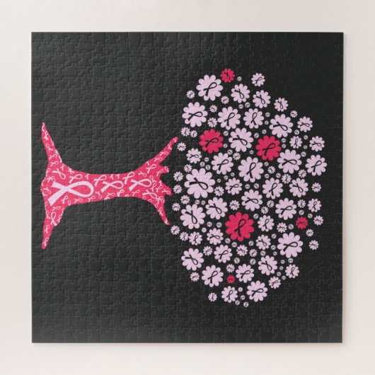 Borstkanker Awareness Tree Legpuzzel (Horizontaal)