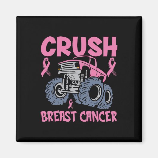 Borstkanker Awareness Truck Roze Vrouwen Mannen Jo Magneet (Voorkant)