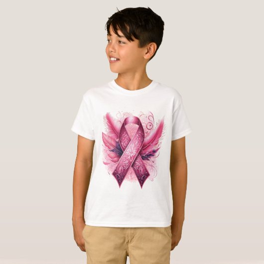 Borstkanker awareness veren t-shirt (Voorkant volledig)