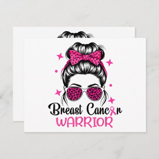 Borstkanker Awareness Warrior (Voorkant / Achterkant)