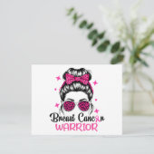 Borstkanker Awareness Warrior Bedankkaart (Staand voorkant)