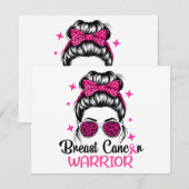 Borstkanker Awareness Warrior Bedankkaart (Voorkant / Achterkant)
