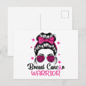 Borstkanker Awareness Warrior Briefkaart (Voorkant / Achterkant)