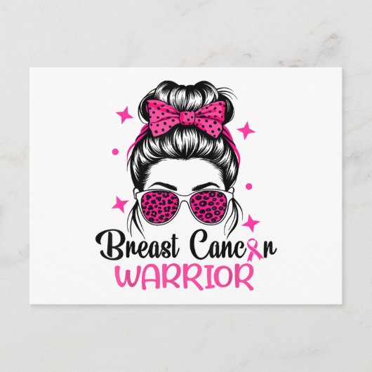 Borstkanker Awareness Warrior Briefkaart (Voorkant)