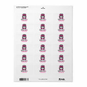 Borstkanker Awareness Warrior Etiket (Full Sheet)