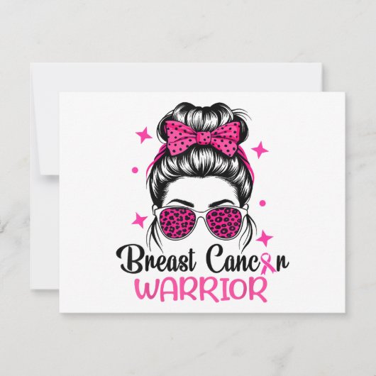 Borstkanker Awareness Warrior Kaart (Voorkant)