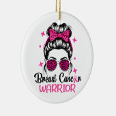 Borstkanker Awareness Warrior Keramisch Ornament (Rechts)