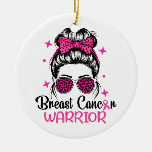 Borstkanker Awareness Warrior Keramisch Ornament