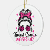 Borstkanker Awareness Warrior Keramisch Ornament (Links)