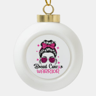 Borstkanker Awareness Warrior Keramische Bal Ornament