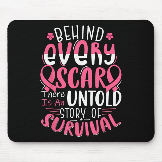 Borstkanker Awareness Warrior Pink Ribbon borst Muismat (Voorkant)