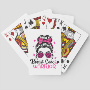 Borstkanker Awareness Warrior Pokerkaarten
