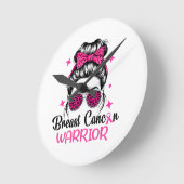 Borstkanker Awareness Warrior Ronde Klok (Hoek)