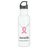 Borstkanker Awareness Water Bottle, Waterfles (Voorkant)