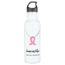 Borstkanker Awareness Water Bottle, 