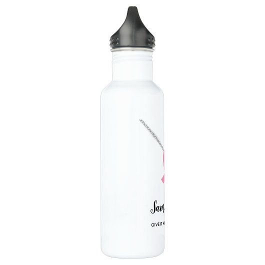 Borstkanker Awareness Water Bottle,  Waterfles (Links)