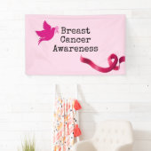 Borstkanker Awareness with Pink RibbonBanner Spandoek (Insitu)