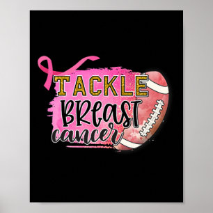Borstkanker Awarness-tackle Borstkanker Voetby Poster