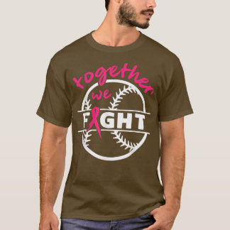 Borstkanker: Baseball samen bestrijden we T-shirt