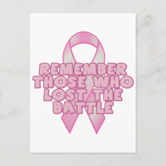 Borstkanker Battle Briefkaart (Voorkant)