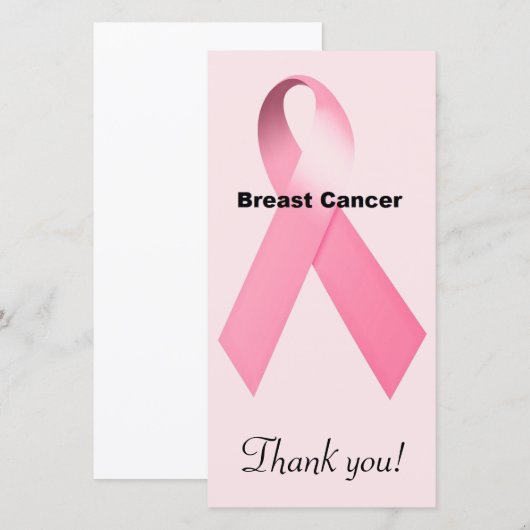 Borstkanker Bedankkaart (Voorkant / Achterkant)