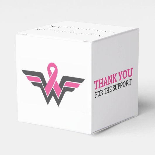 Borstkanker Bedankt voor de ondersteuning geschenk Bedankdoosjes (Voorkant Zijde)