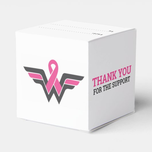 Borstkanker Bedankt voor de ondersteuning geschenk Bedankdoosjes (Achterkant)