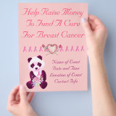 Borstkanker Beer Panda Flyer (Hand)
