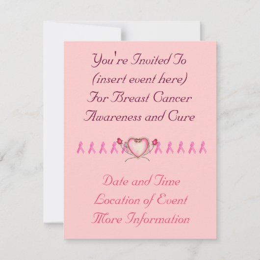 Borstkanker Beer Panda Kaart (Achterkant)