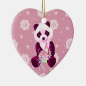 Borstkanker Beer Panda Keramisch Ornament (Rechts)