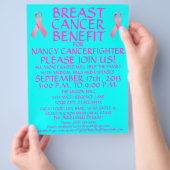 Borstkanker Benefit Flyer (Hand)