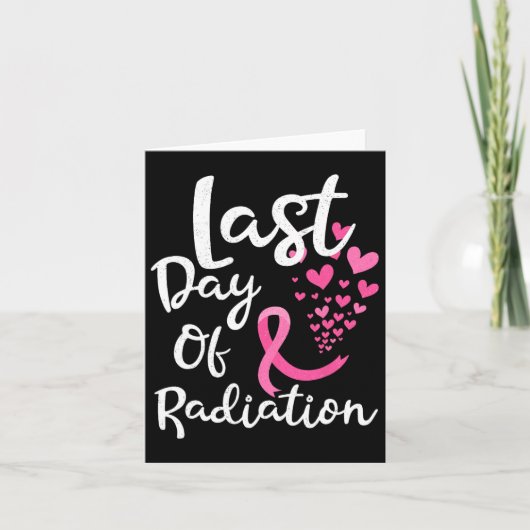 Borstkanker bestralingstherapie laatste dag van de kaart (Voorkant)