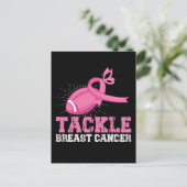 borstkanker bestrijden amerikaans Football Briefkaart (Staand voorkant)