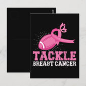 borstkanker bestrijden amerikaans Football Briefkaart (Voorkant / Achterkant)