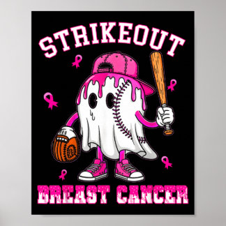 Borstkanker Bestrijden Honkbal Strijd bewustzijn Poster
