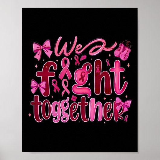 Borstkanker bestrijden we samen poster (Voorkant)