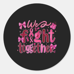 Borstkanker bestrijden we samen ronde sticker