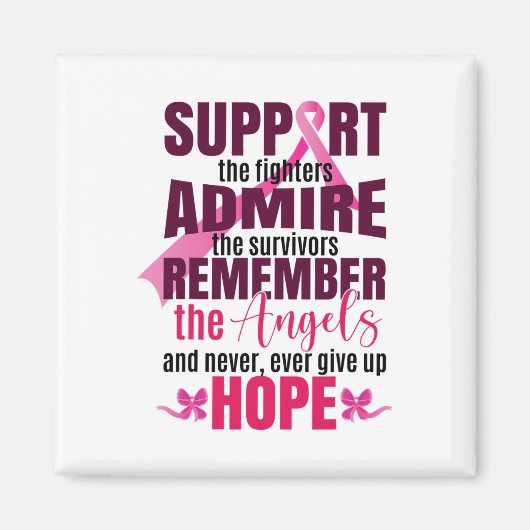 Borstkanker bestrijdt het bewustzijn van borstkank magneet (Voorkant)